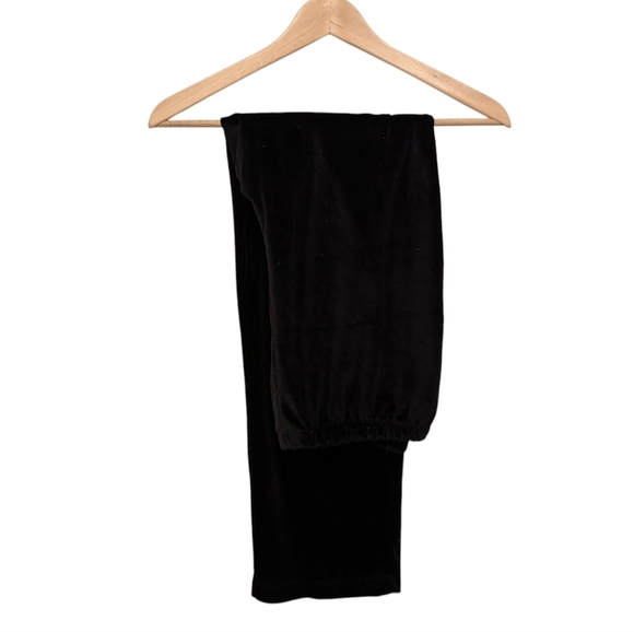 VELVETY Leggings Black Stretch Vintage Pants Velour Medium Large - Picture 5 of 10